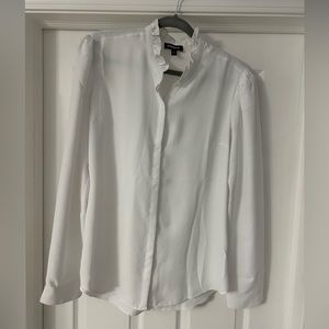 NWOT express ruffle collar button down